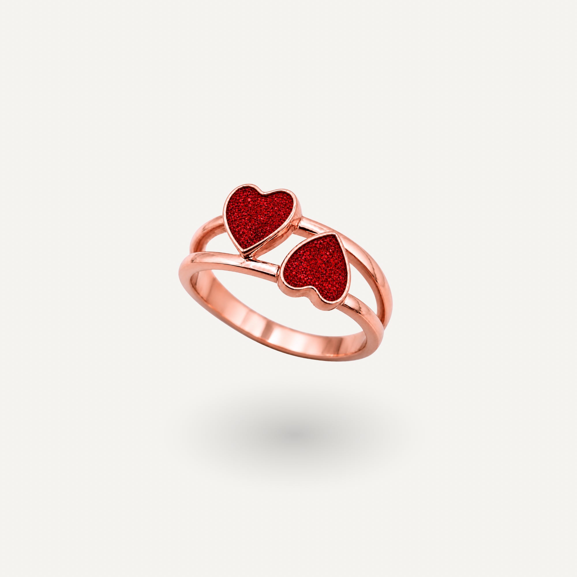 Twin Heart Ring