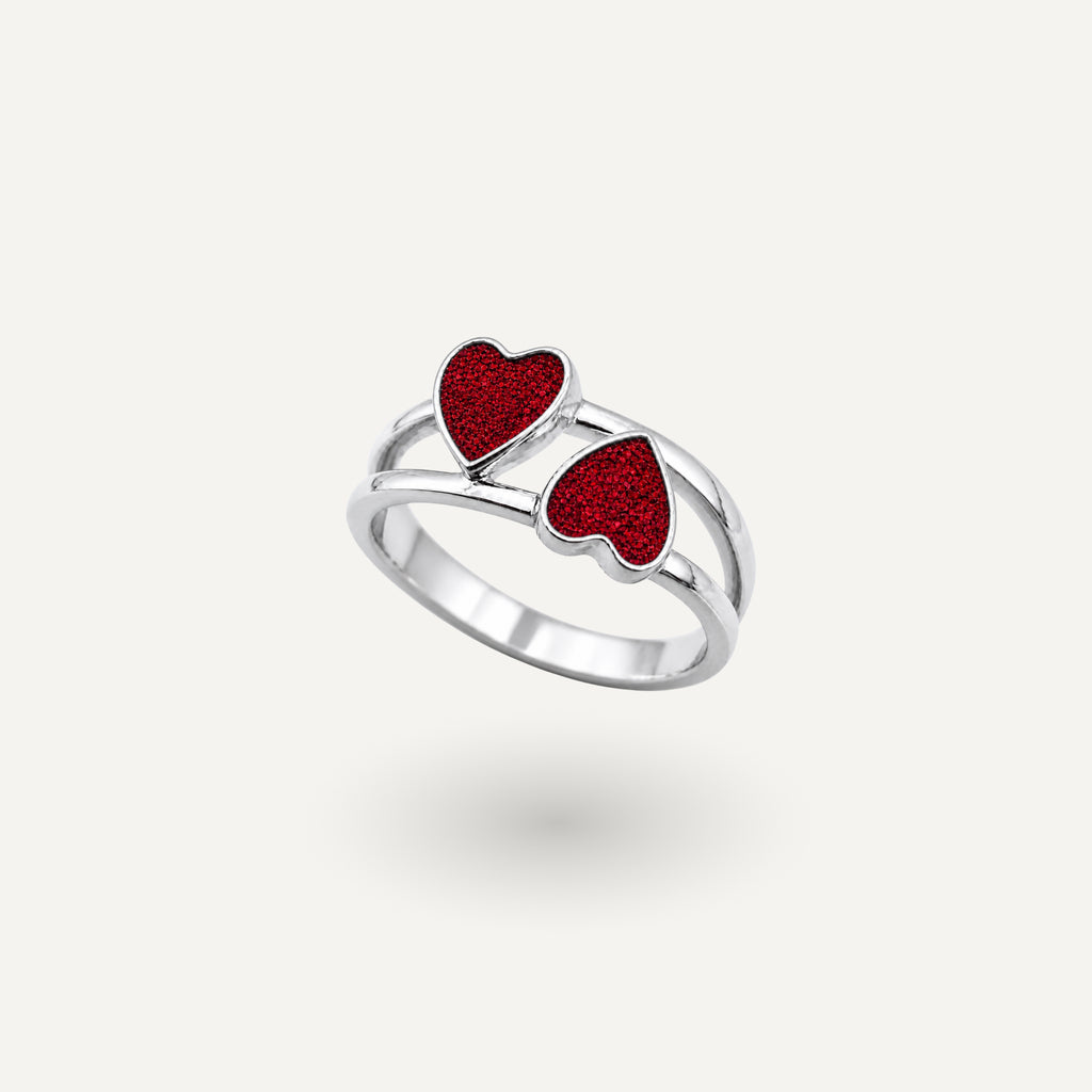Twin Heart Ring