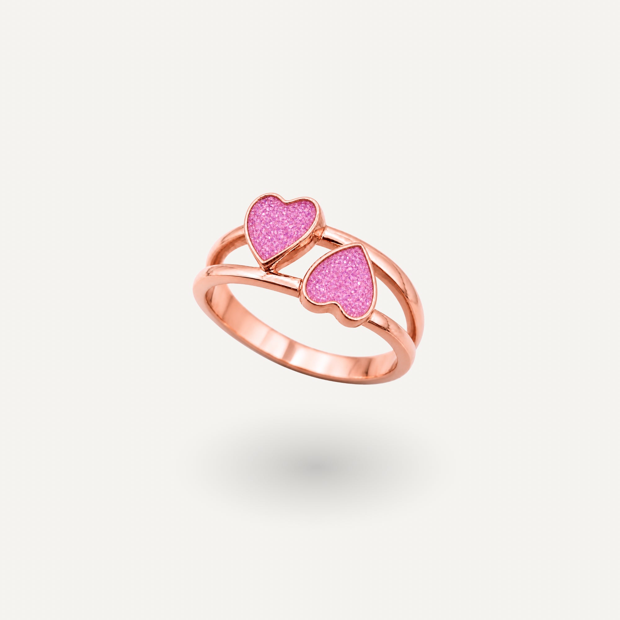 Twin Heart Ring