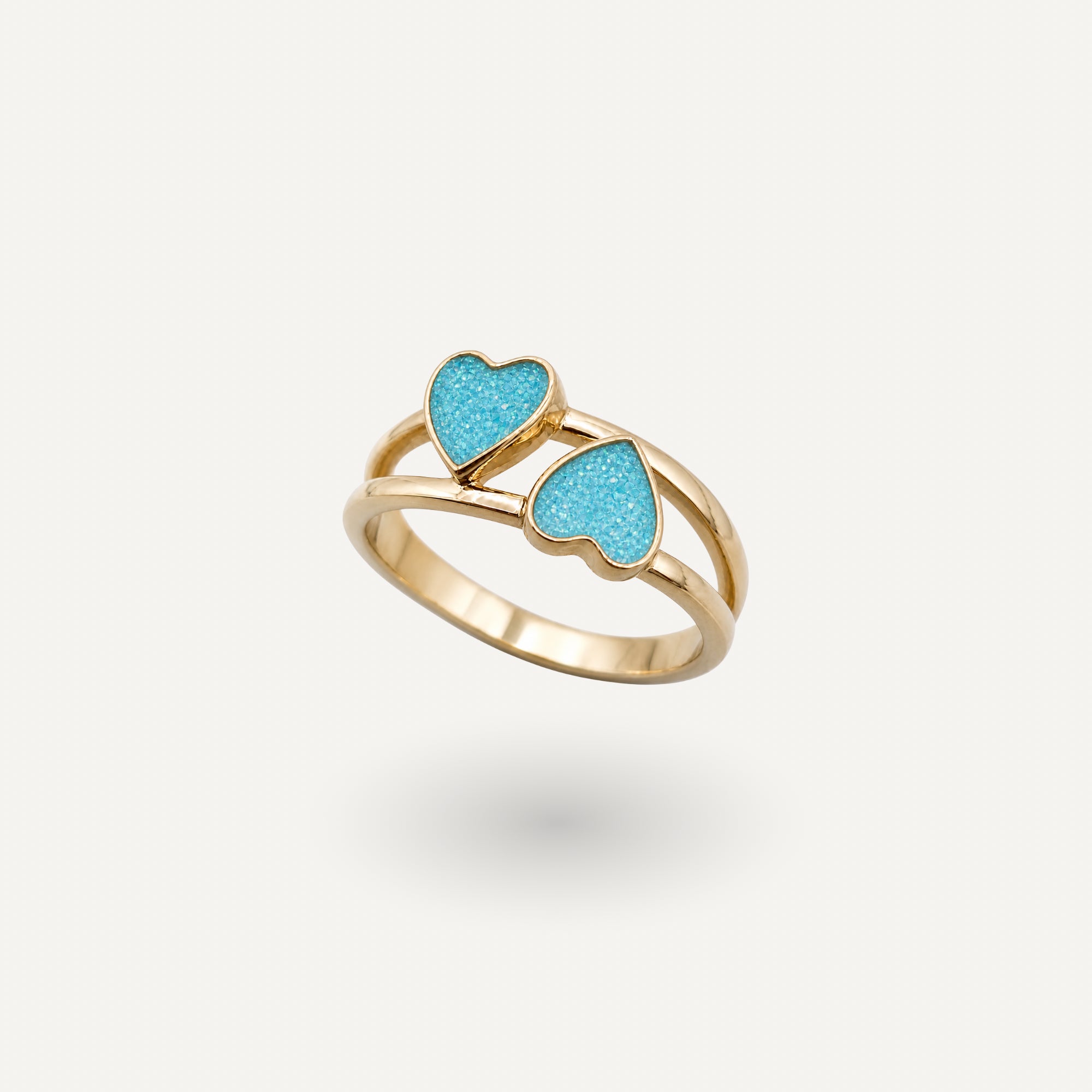 Twin Heart Ring