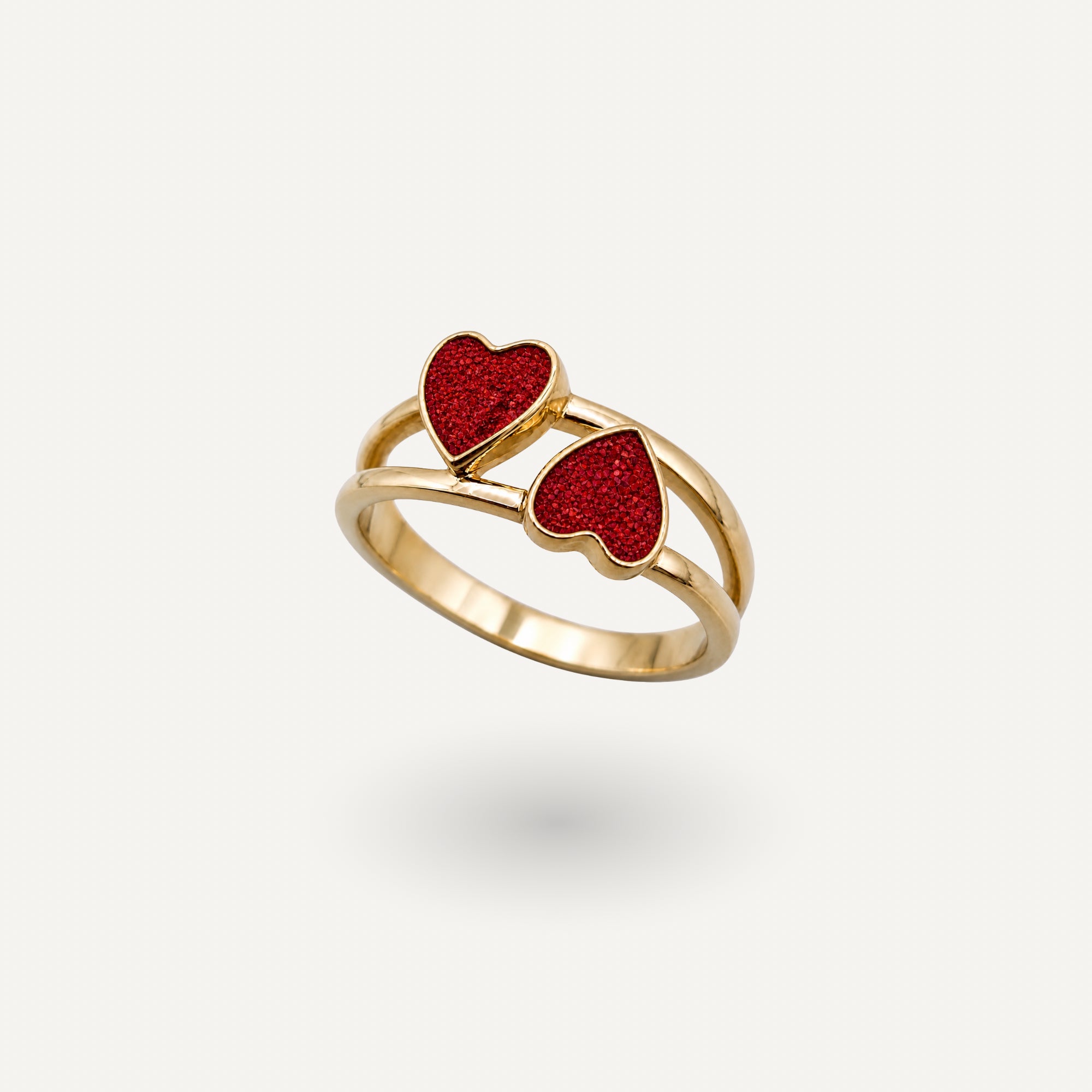 Twin Heart Ring
