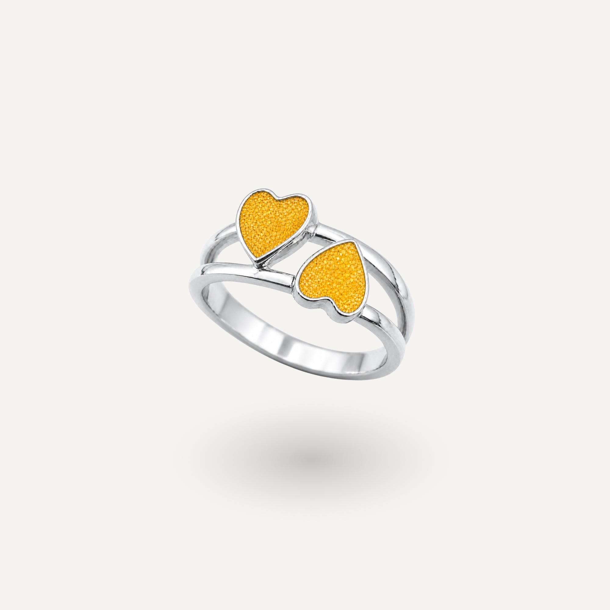 Twin Heart Ring