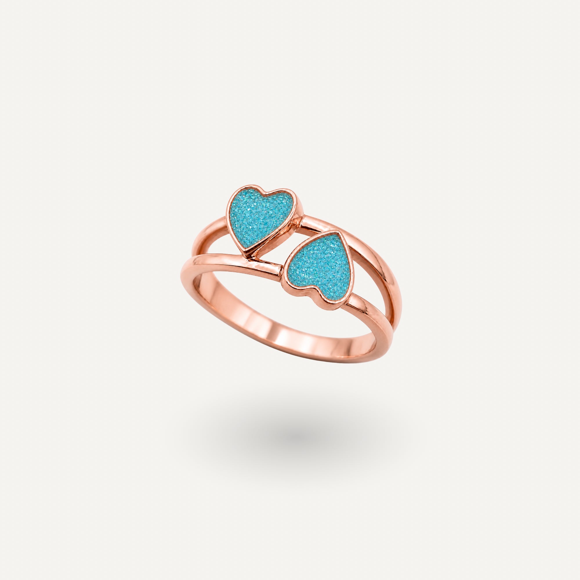 Twin Heart Ring