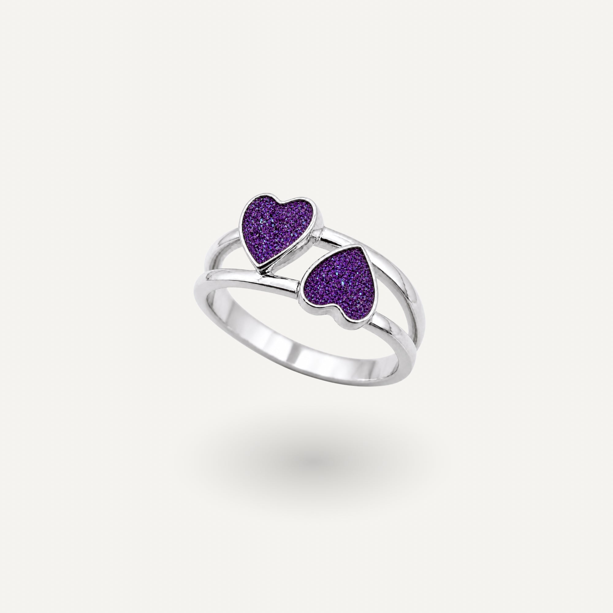 Twin Heart Ring