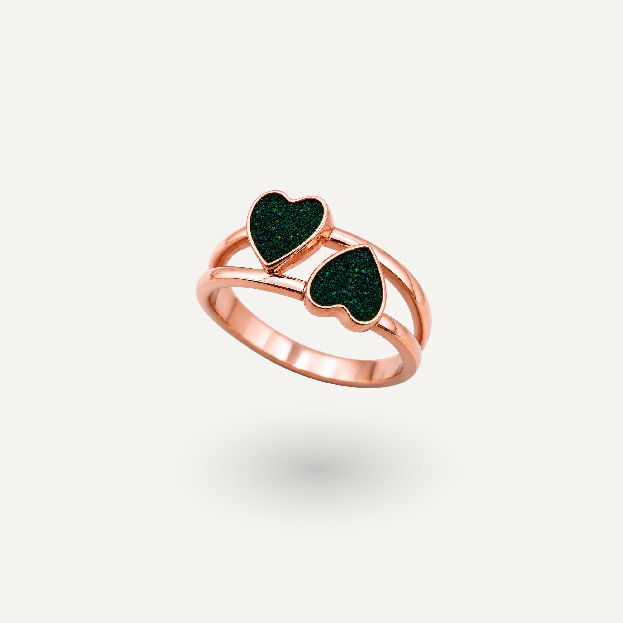 Twin Heart Ring