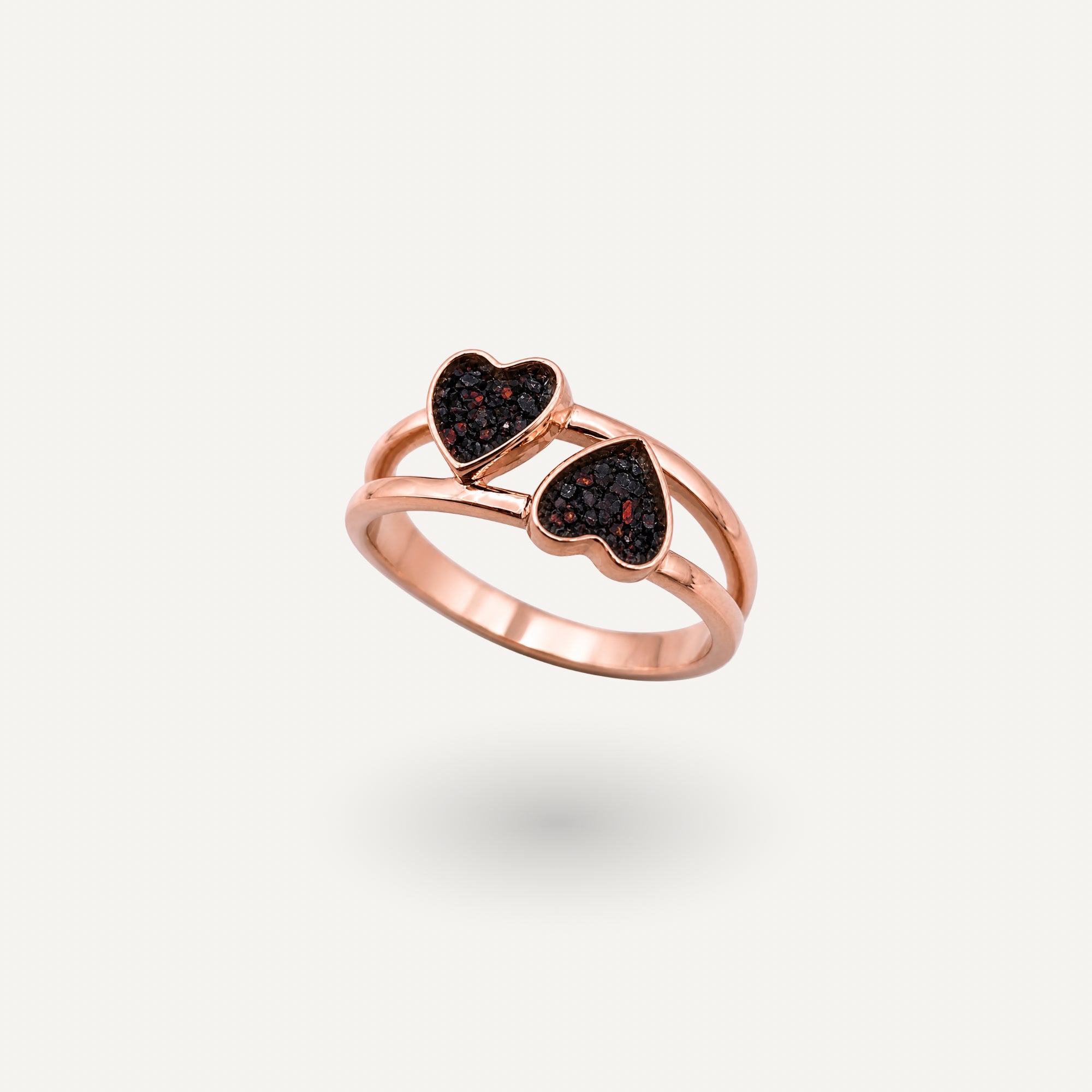 Twin Heart Ring
